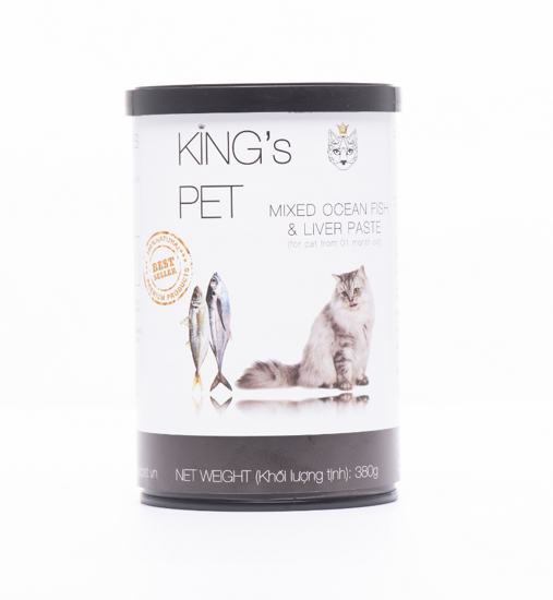 Ảnh của Pate Hỗn hợp Cá King’s Pet lon 380gr