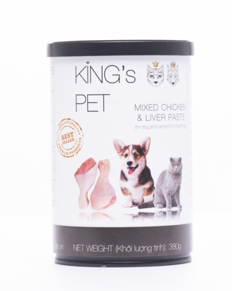 Ảnh của Pate Hỗn hợp Gà King’s Pet lon 380gr